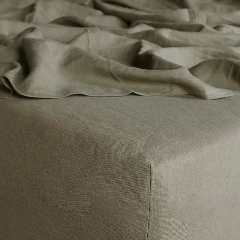 100% French Linen Sheet Set by BOKSER HOME
