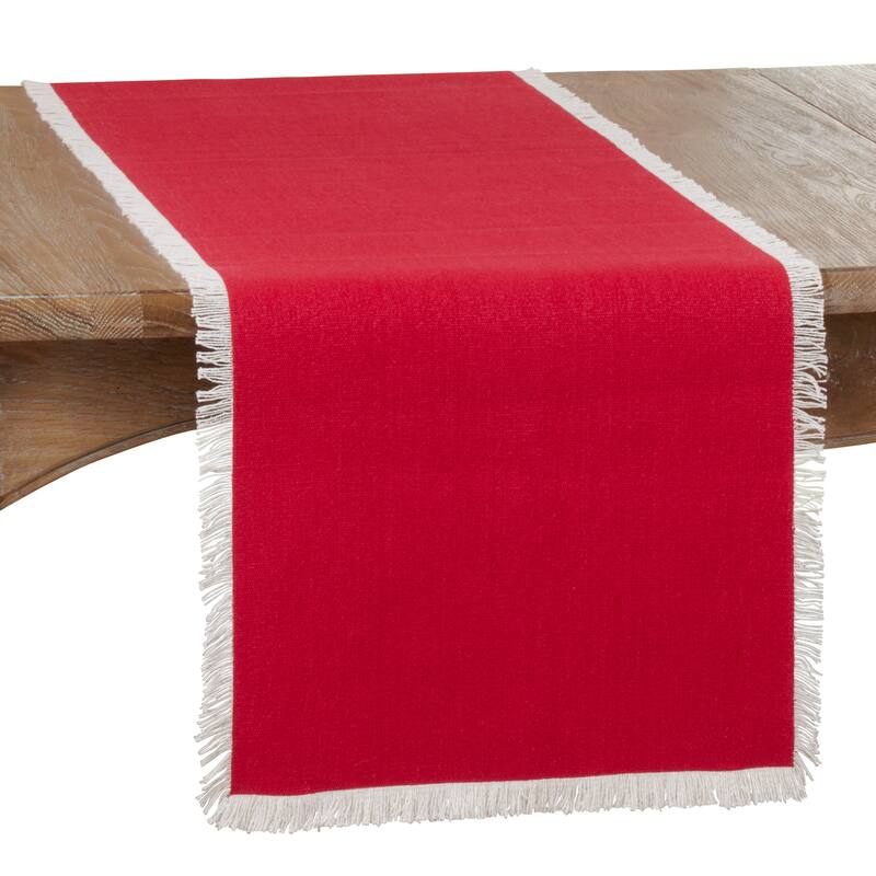 Table Runner With Fringe Border Design