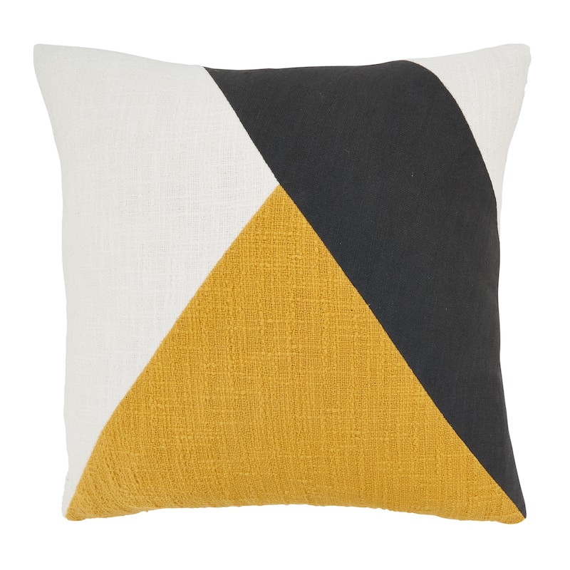 Geometric Color Burst Throw Pillow - 20"x20" - Cover Only - Mustard