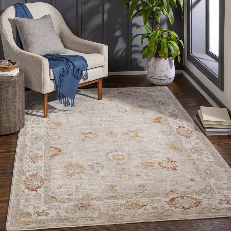 Livabliss Traditional Avant Garde Oriental Area Rug - 9' x 12'2" - Light Grey