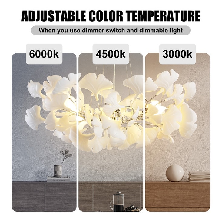 KAYLA Luxury Ginkgo Branch Chandelier for Living Room, Dining Room, Foyer, Kitchen Island