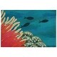 preview thumbnail 1 of 5, Liora Manne Illusions Reef & Fish Indoor/Outdoor Mat Coral 1'7" x 2'5"