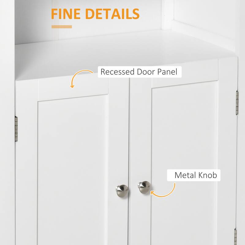 Kleankin Bathroom Floor Cabinet - White