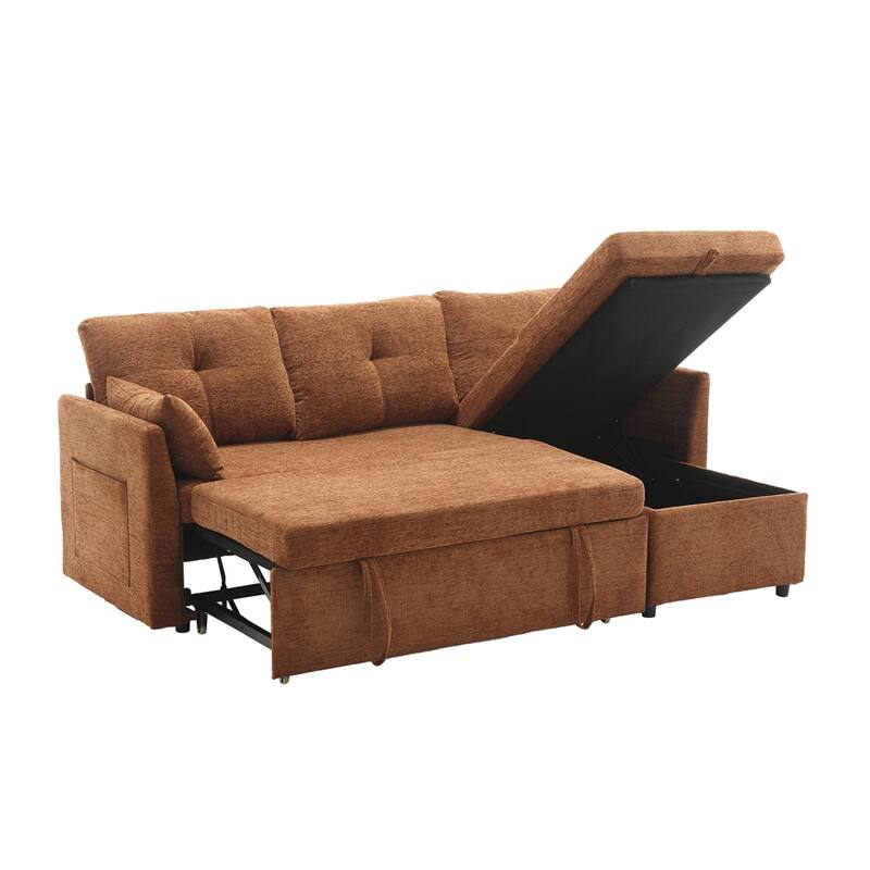 L Shaped Modular Sectional Sofa w/ Reversible Chaise and Storage Seat
