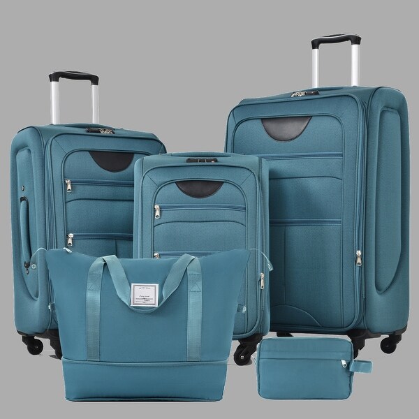 3-Piece Softside Luggage Set with Duffel Bag, TSA Lock, Spinner