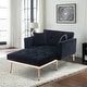 preview thumbnail 53 of 64, Velvet Upholstered Tufted Living Room Sleeper Sofa Chair With Rose Golden feet