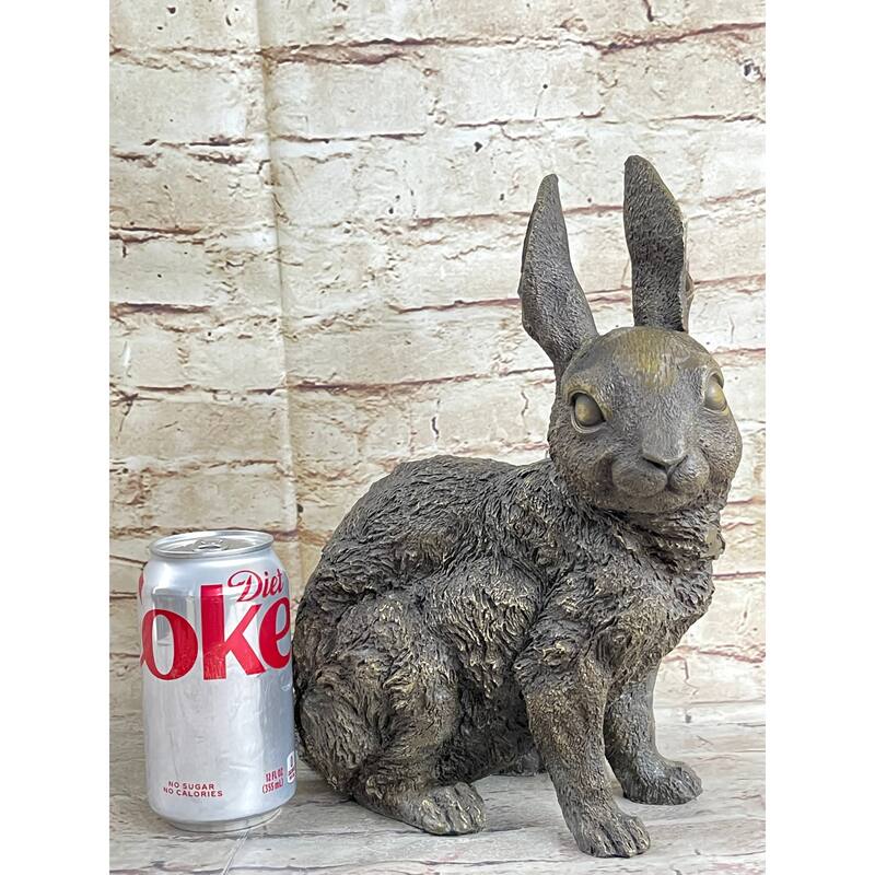 Hot Cast Bronze Bunny Imitative Rabbit Sculpture Statue Figure Figurine By Milo 13 Inches X 12 Inches