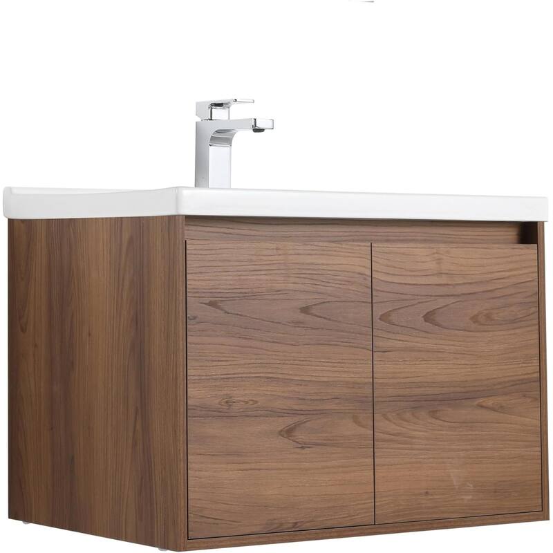 Blossom 28" Wall Mounted Floating Bathroom Vanity with Ceramic Sink