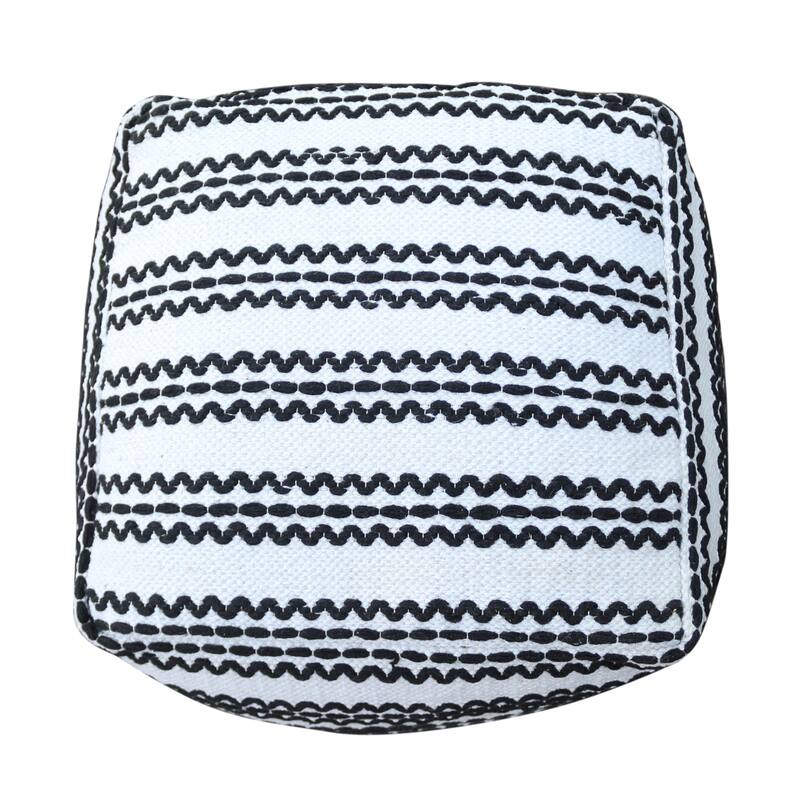 Lani Handcrafted Fabric Pouf - Multi