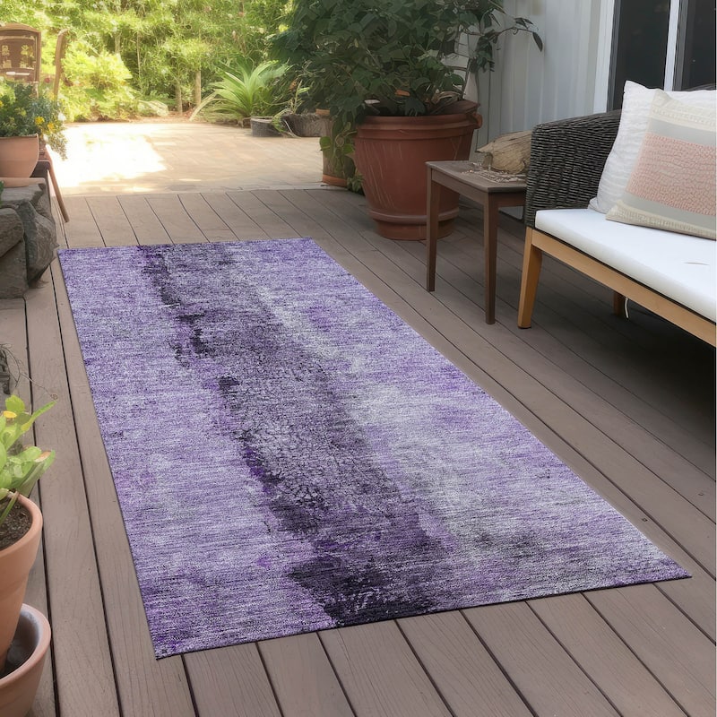 Machine Washable Indoor/ Outdoor Chantille Modern Contemporary Rug