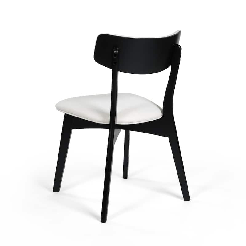 Christopher Knight Home-Chazz Mid-Century Modern Upholstered Rubberwood Dining Chairs (Set of 2/4)