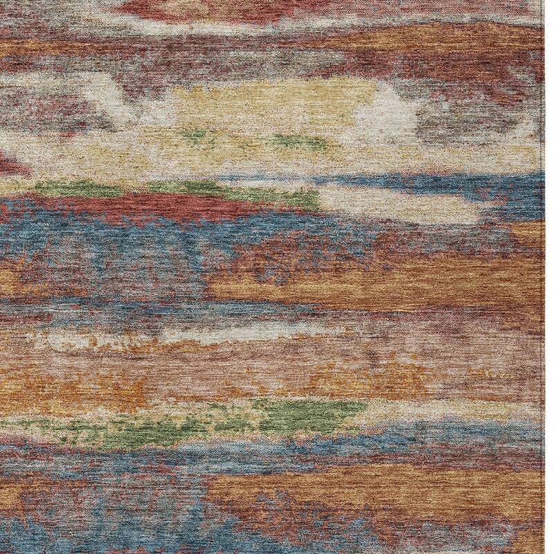 HomeRoots Abstract Transitional Rectangle Outdoor Rug