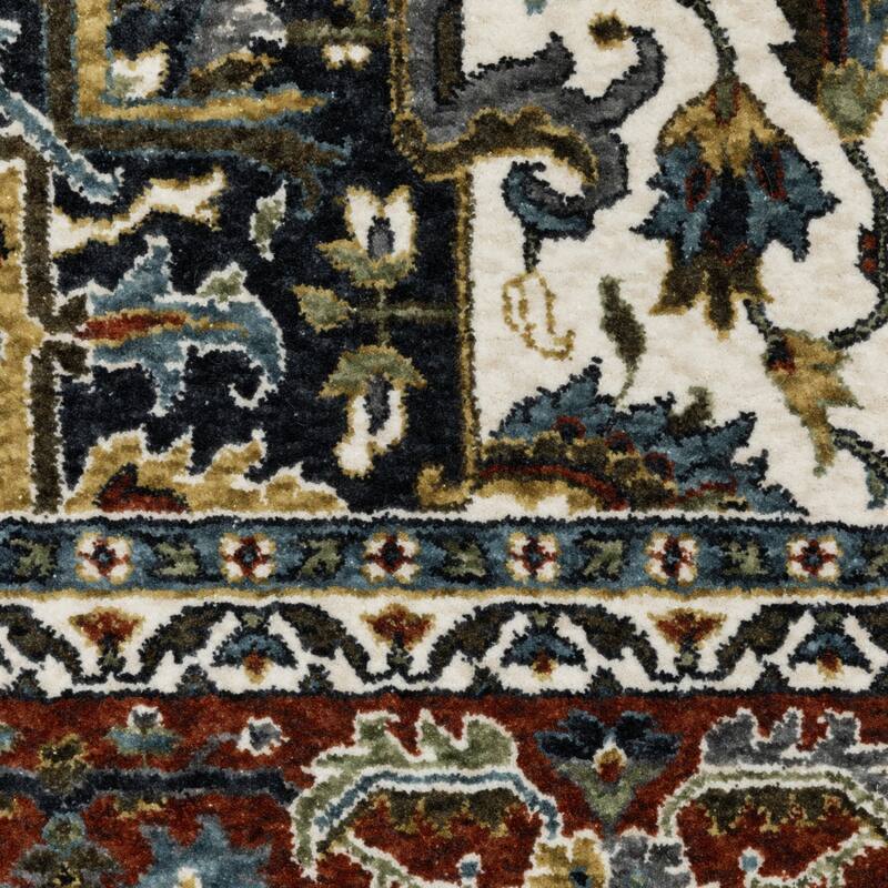 HomeRoots Medallion Traditional Rectangle Area Rug