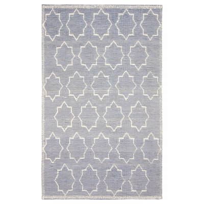 ECARPETGALLERY Braid weave Sienna Navy Wool Rug - 4'11 x 7'11