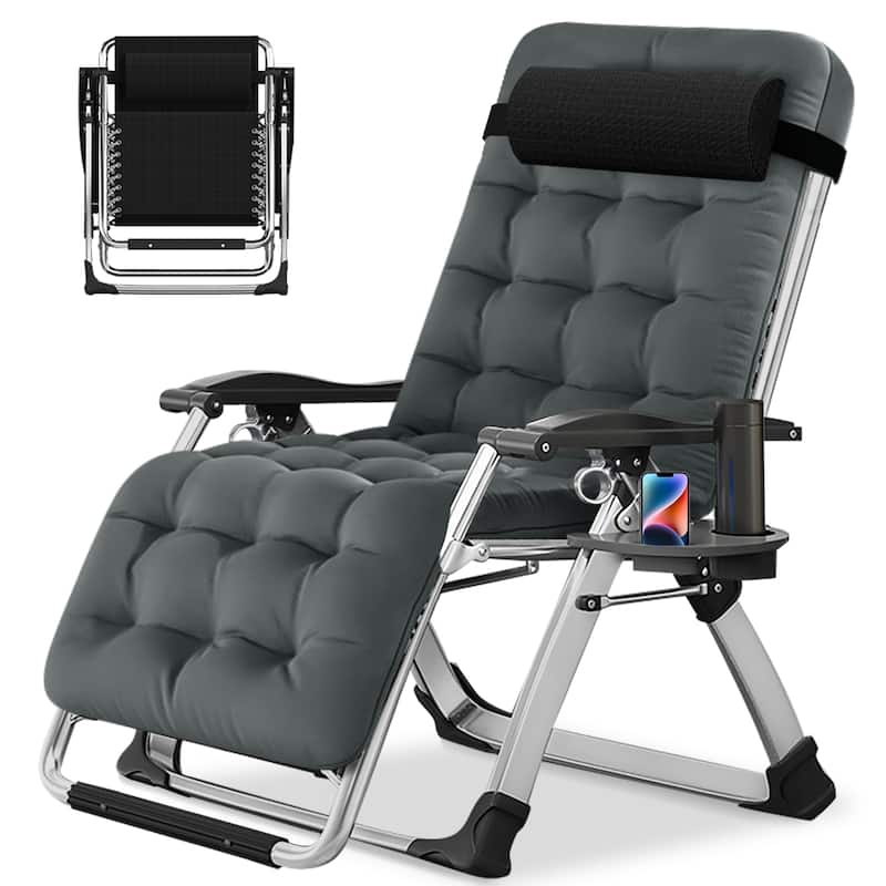 DoCred Zero Gravity Chair, Folding Lawn Chaise Recliner Lounge Chair