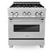preview thumbnail 2 of 28, ZLINE 30" 4.0 cu. ft. Dual Fuel Range with Gas Stove and Electric Oven in Fingerprint Resistant Stainless Steel