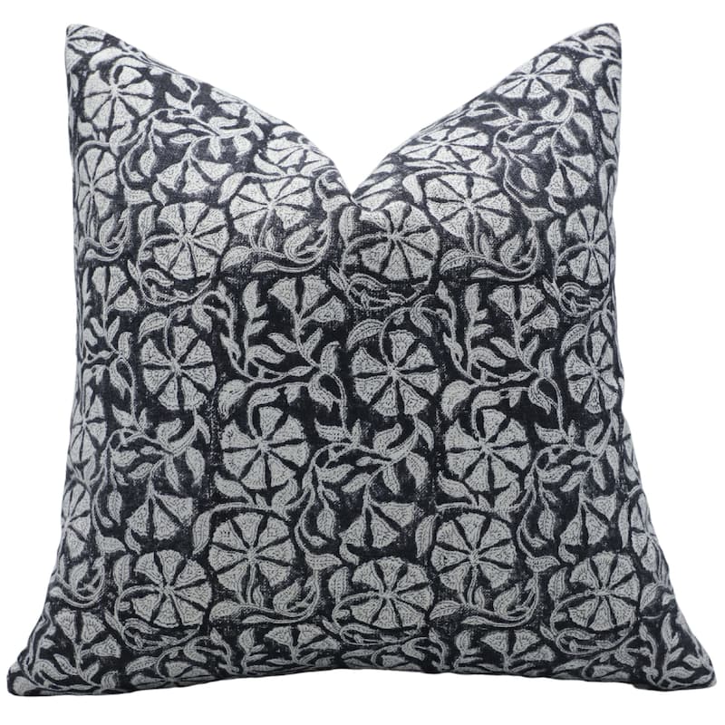 Fabdivine Linen Square Block print pillow Cover - Pillow Covers - 24" x 24"