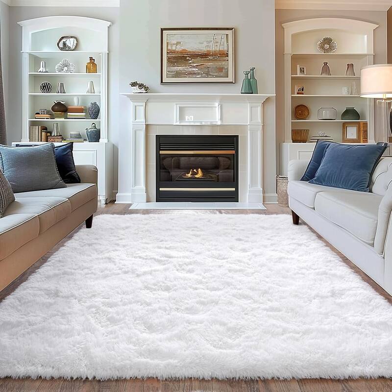 Large Shaggy Home Decor Carpets Fluffy Area Rugs for Living Room Bedroom