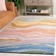 preview thumbnail 2 of 21, SAFAVIEH Handmade Rodeo Drive Bjarndis Mid-Century Modern Wool Rug 3' x 5' - Blue/Blush - Rectangle