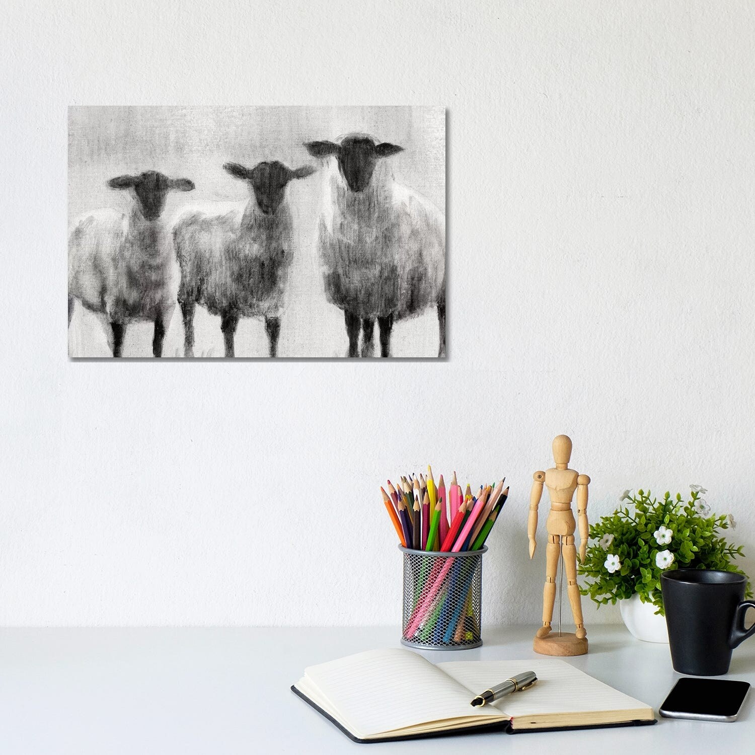iCanvas "Rustic Sheep I" by Ethan Harper Canvas Print