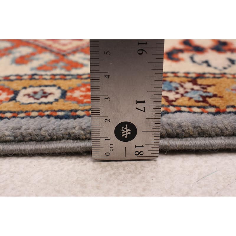 ECARPETGALLERY Hand-knotted Uzbek Ghazni Grey Wool Rug - 4'11 x 6'5