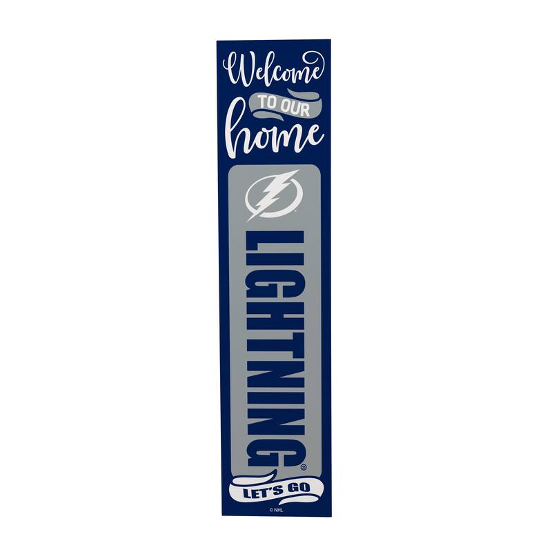 47" Double Sided Seasonal Porch Leaner, Tampa Bay Lightning - 47" x 11.25"