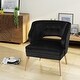preview thumbnail 2 of 18, Mariposa Mid-century Velvet Accent Chair by Christopher Knight Home Black