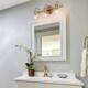 Carson Carrington Metal/ Glass Modern Bathroom Vanity Light Sconce