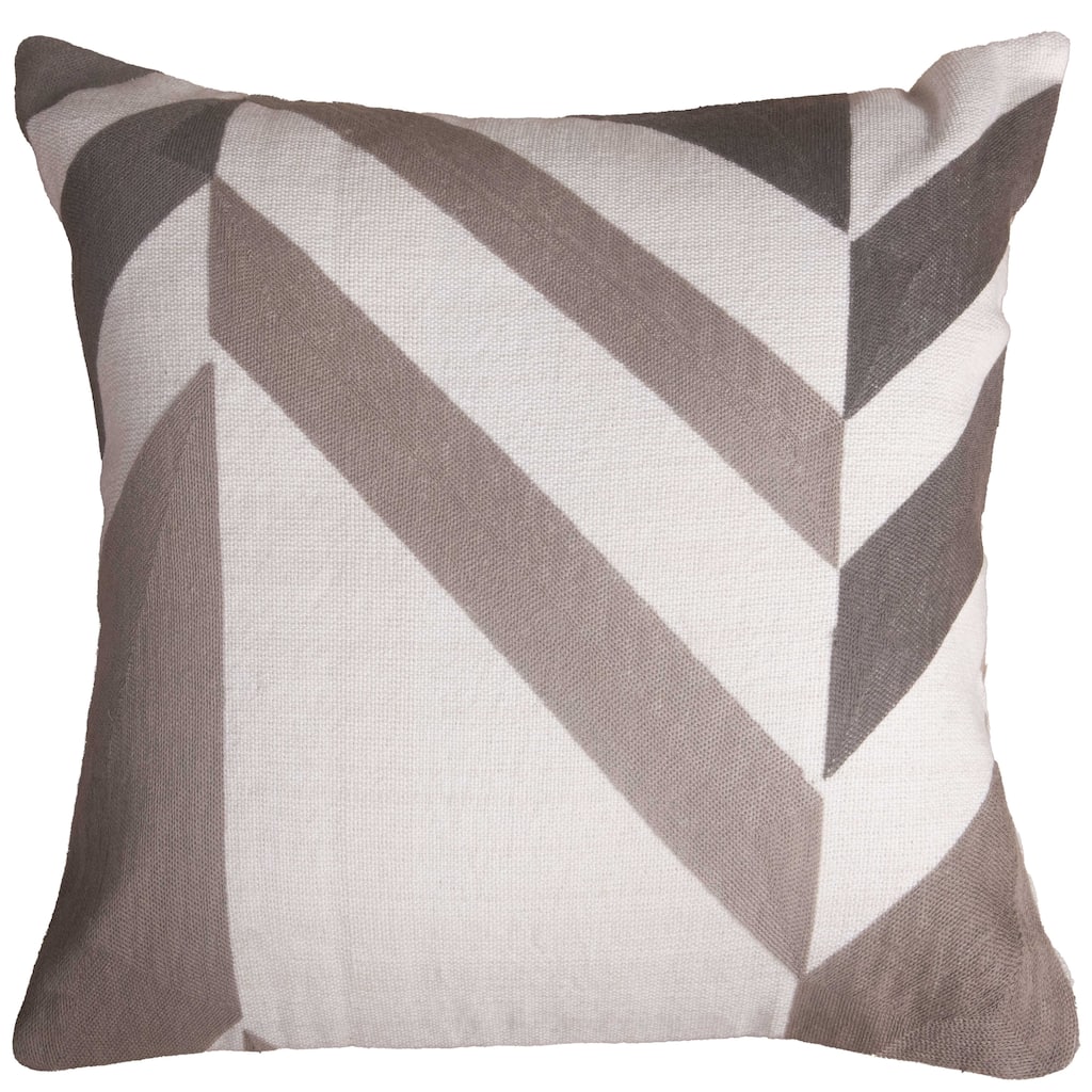 Rizzy Collection Natural Geometric Modern Throw Pillow