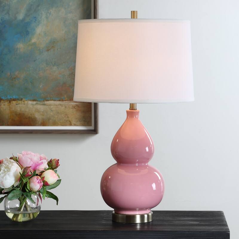 Strick & Bolton Ceramic Glazed Metal Table Lamp