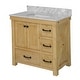 preview thumbnail 10 of 11, KitchenBathCollection Tuscany 36" Bathroom Vanity with Carrara Marble Top