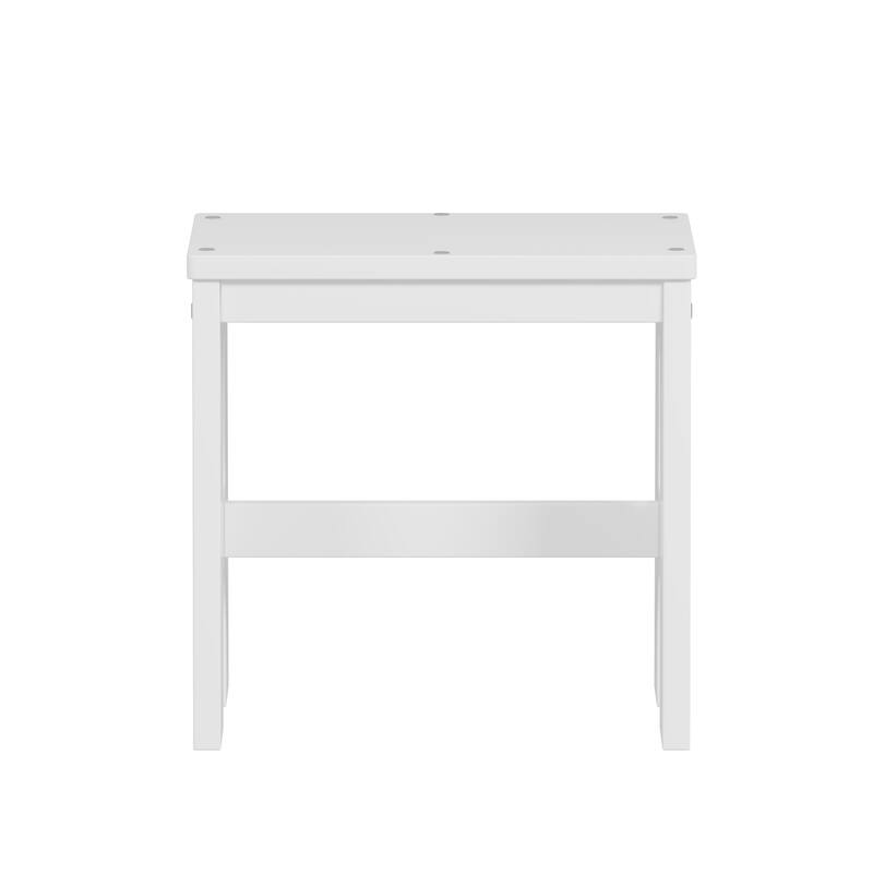 Twin Size Daybed with Built-In Desk, Shelves, Lockers & Matching Stool, Multifunctional Wood Bed Frame in Natural Finish