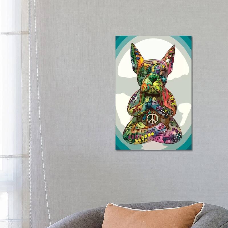 iCanvas "French Buddha Bulldog" by Dean Russo Canvas Print - 26x18x1.5