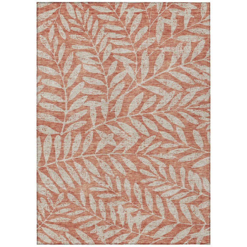 HomeRoots Floral Transitional Rectangle Outdoor Rug