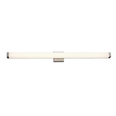 Justice Design Group Mio ADA 48" LED Linear Wall/Bath Sconce - Opal Acrylic - Brushed Nickel Finish