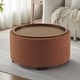 preview thumbnail 47 of 51, Huimo Modern round wooden tray Ottoman with Storage