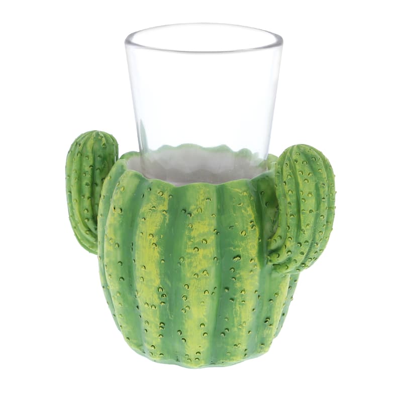CoTa Global Green Cactus Plant Shaped Shot Glass - 1.5 Oz.