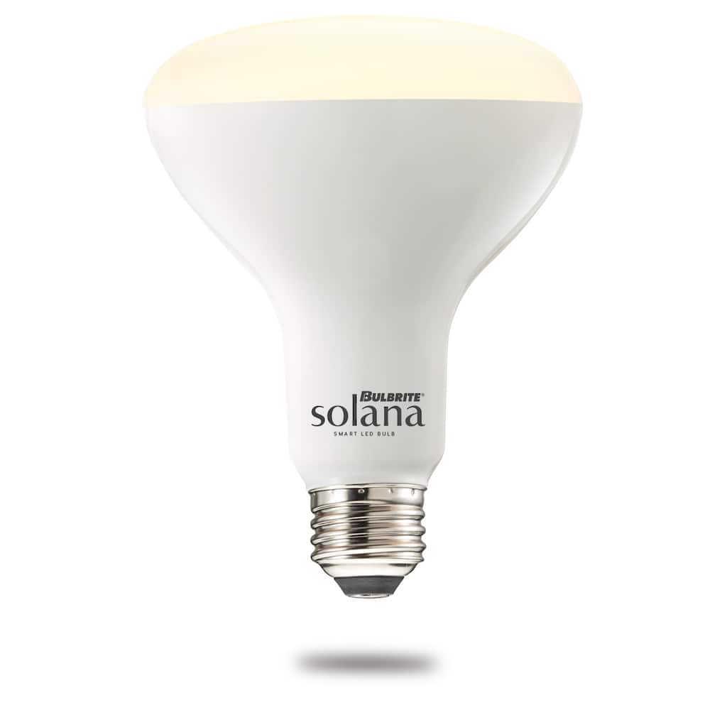 Bulbrite Solana 2-Pack BR30 WiFi Connected Ceiling LED Smart Light Bulb, Frost - Tunable White
