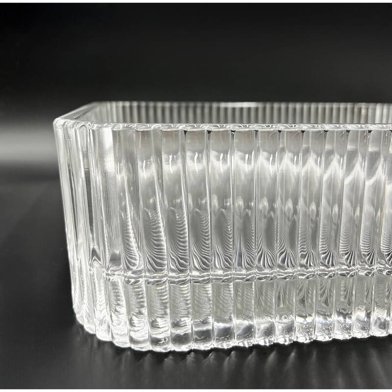 Plaza Tempered Glass Square Vessel Bathroom Sink - 15"