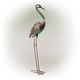 preview thumbnail 2 of 10, Alpine Corporation 40" Tall Outdoor Rustic Metal Crane Statue Yard Art Decoration