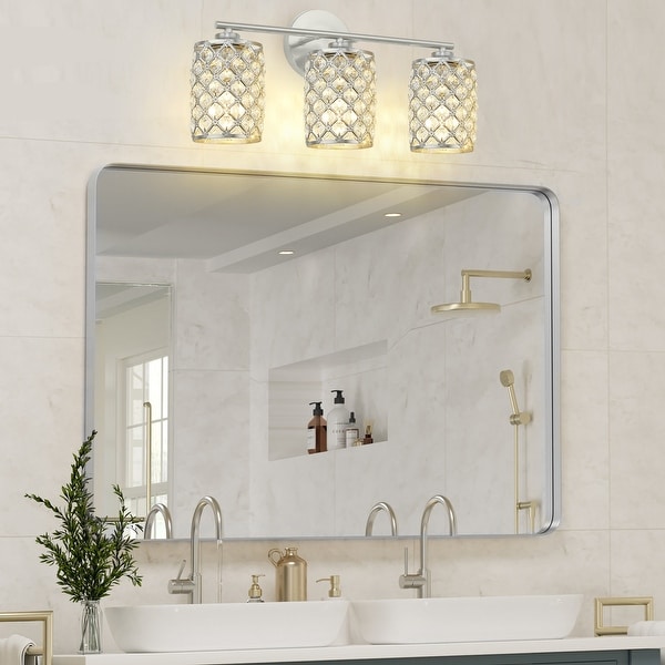Chrome farmhouse vanity light on sale