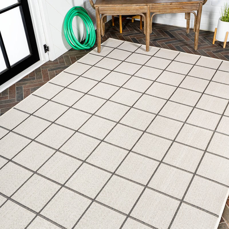 JONATHAN Y James Modern Squares Indoor/Outdoor Area Rug