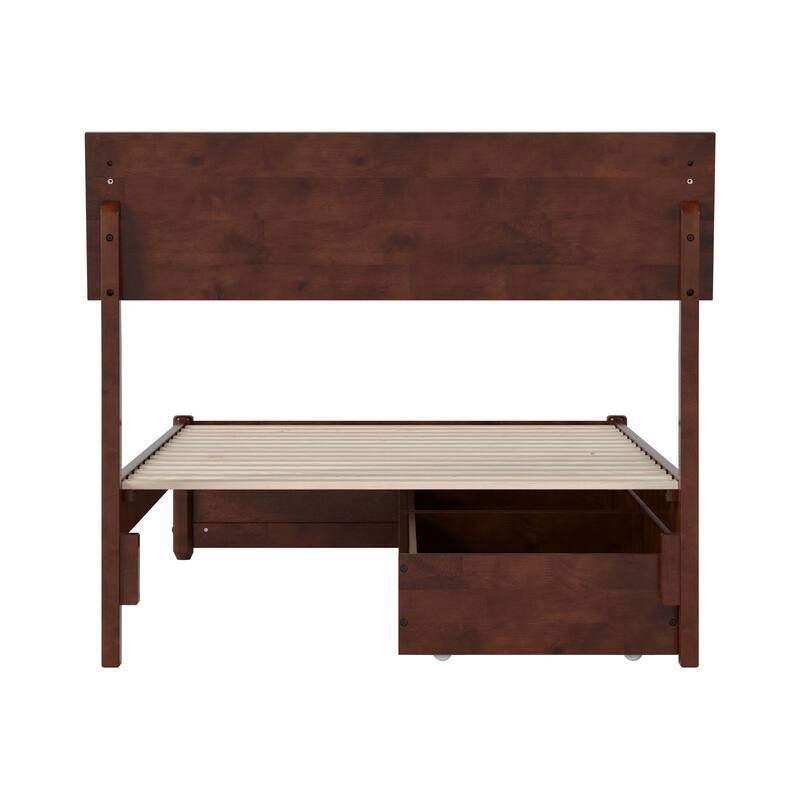 Norla Wood Platform Bed with Storage Drawers