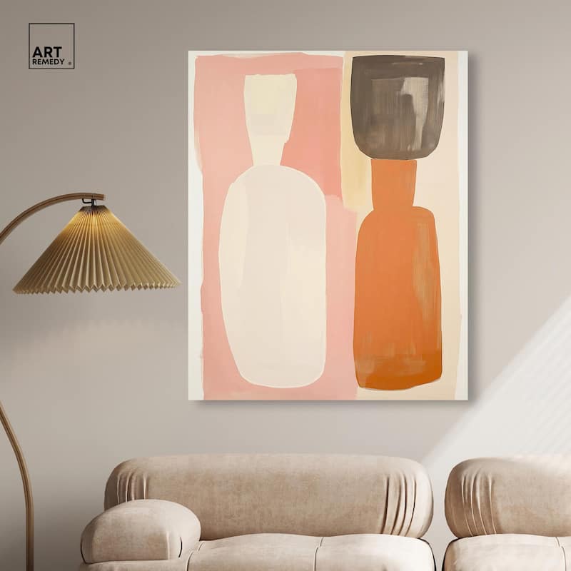 Pink Meets Clay II Canvas by Art Remedy, Gallery Wrapped