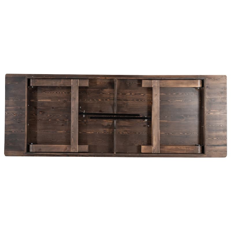 Rustic Farm Solid Pine Folding Dining Table - 108"D x 40"W x 30"H