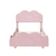 preview thumbnail 3 of 52, Velvet Twin/Full Size Upholstered Platform Bed with Cloud-Shaped Headboard