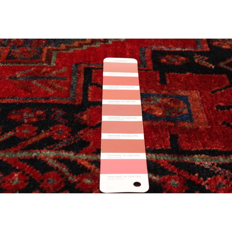 ECARPETGALLERY Hand-knotted Anadol Dark Red Wool Rug - 4'4 x 9'10