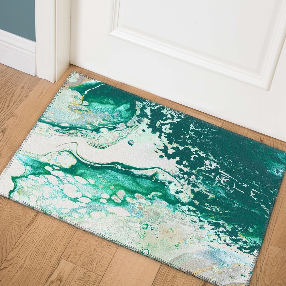 Indoor/ Outdoor Addison Karina Abstract Washable Area Rug