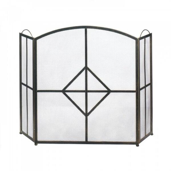Shop Diamond Fireplace Screen Antique Black A N Overstock 20171194