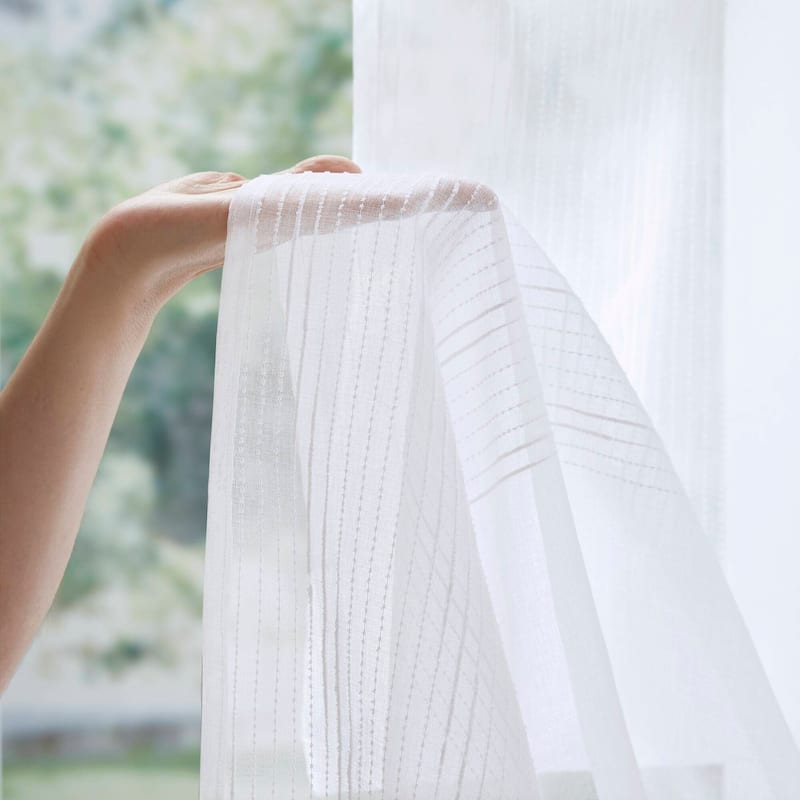 Madison Park Lydia Sheer Shower Curtain